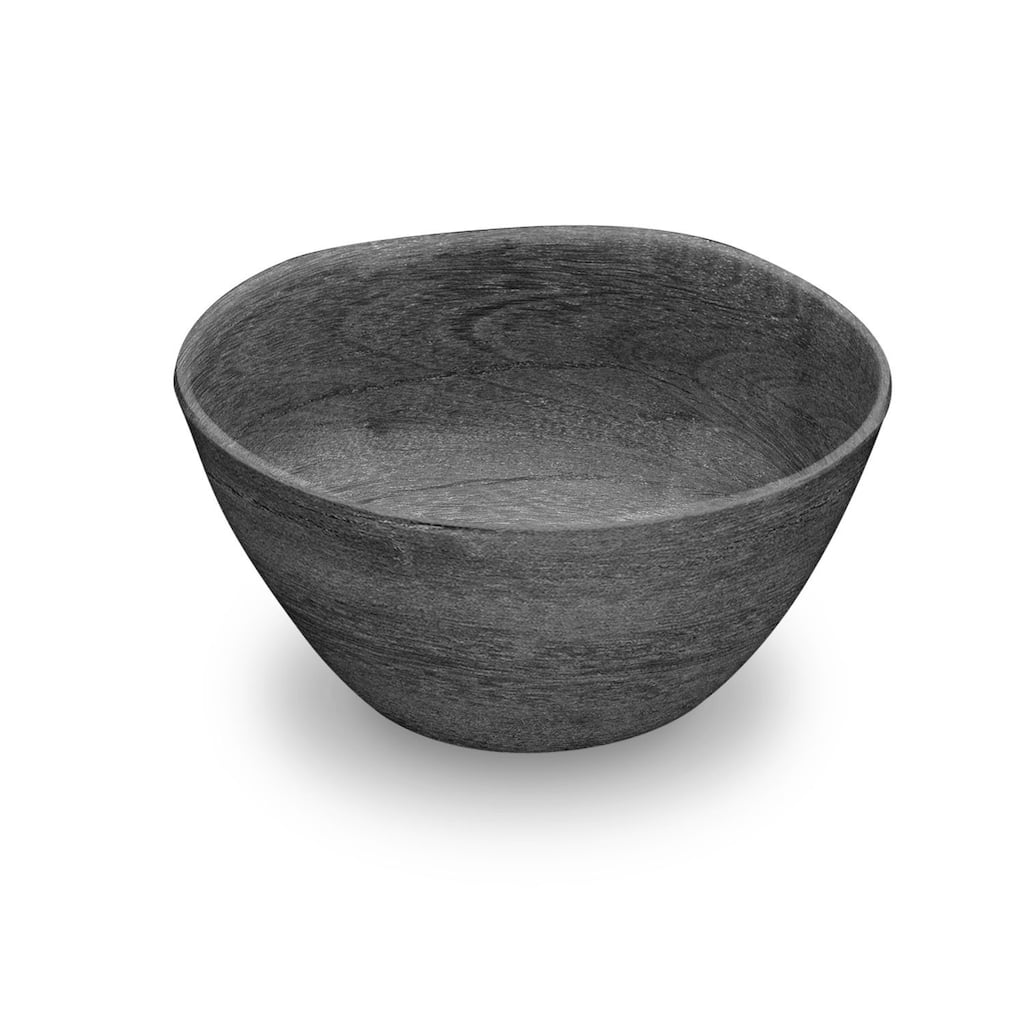 Abode Homewares by TarHong Faux Real Blackened Wood Cereal Bowl, 6 x 3" Set of 6