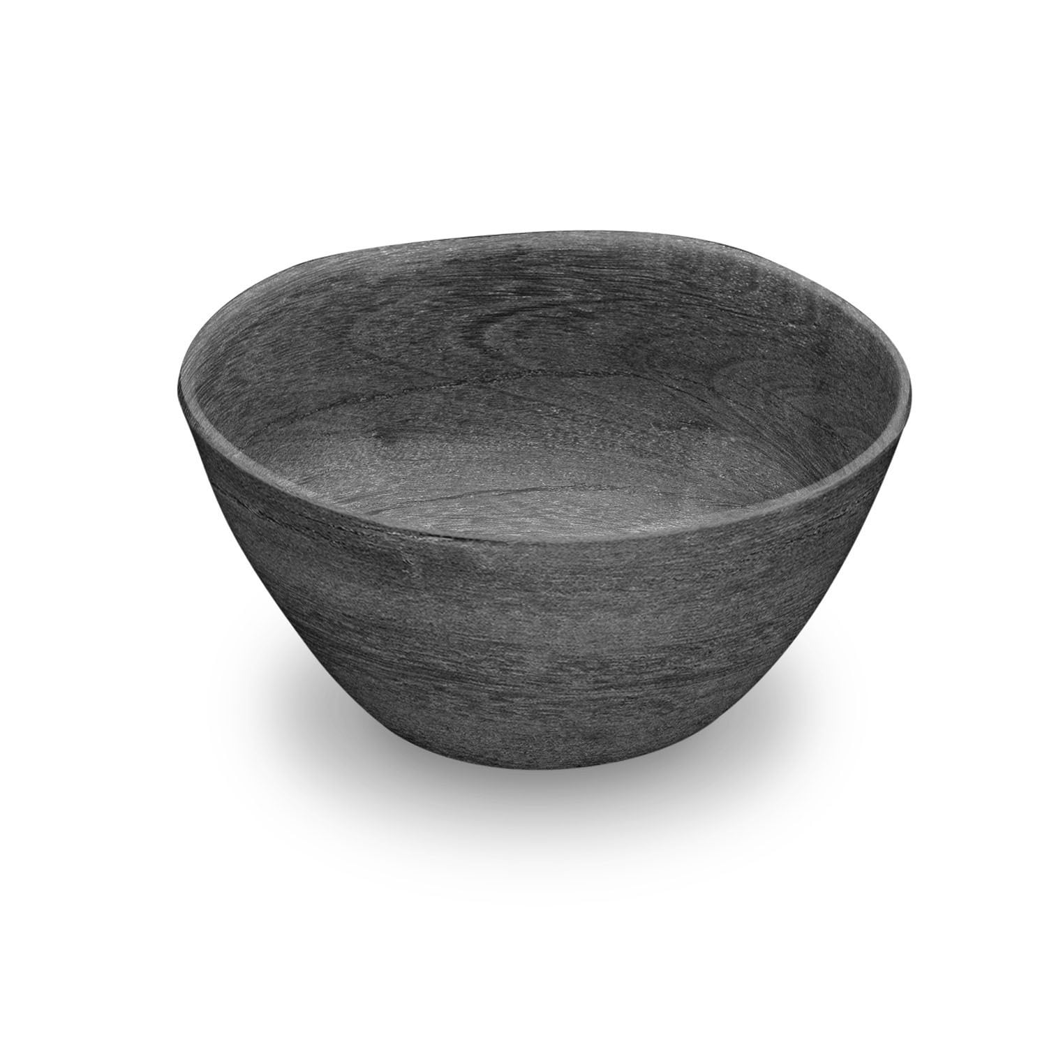 Abode Homewares Faux Real Blackened Planta Wood-look Cereal Bowl - Black - 6" - Set of 6