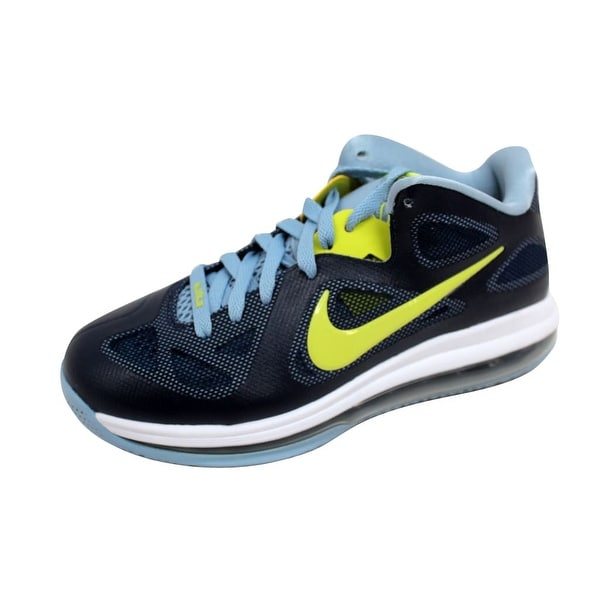 Nike Men's Lebron IX 9 Low Obsidian Blue/Cyber Green 510811-401