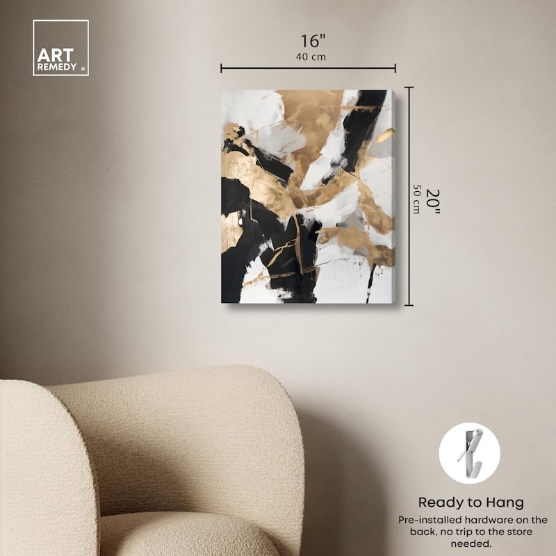Cracked Gilt II Canvas by Art Remedy, Gallery Wrapped