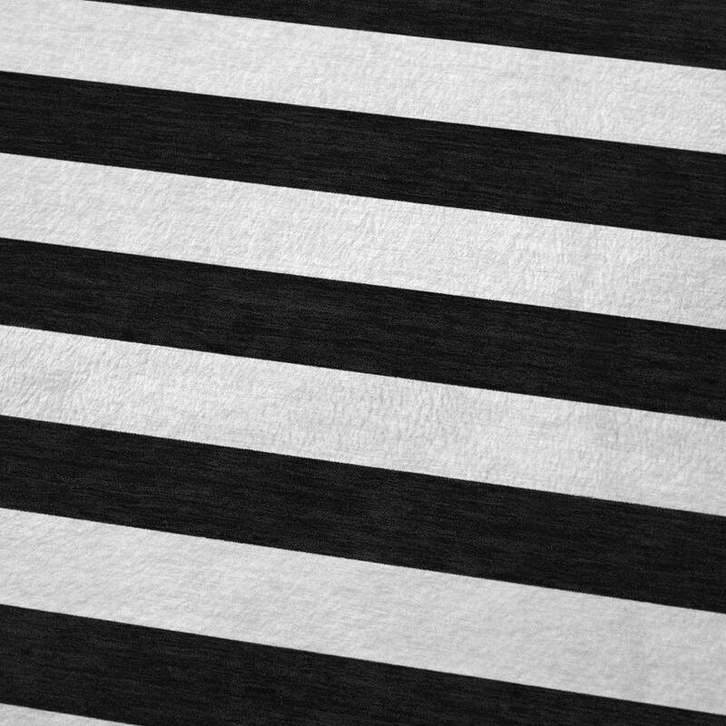 Premium Machine Washable Modern Stripes Sherpa Throw Blanket