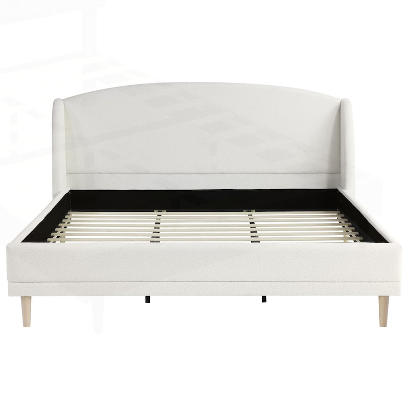 Luxurious Platform Bed with Stylish Headboard for Modern Bedrooms