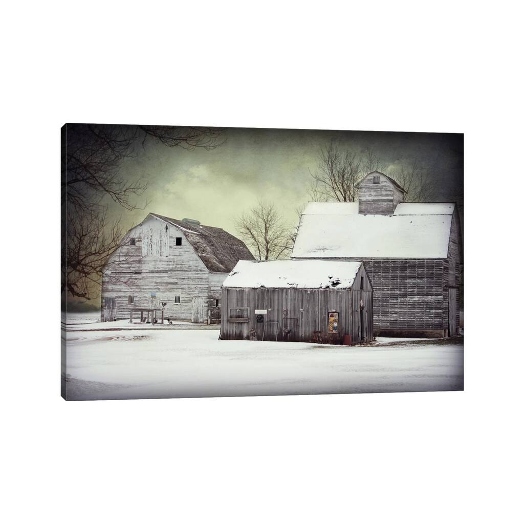 iCanvas "Wintery Mix" by Barn Addict Canvas Print