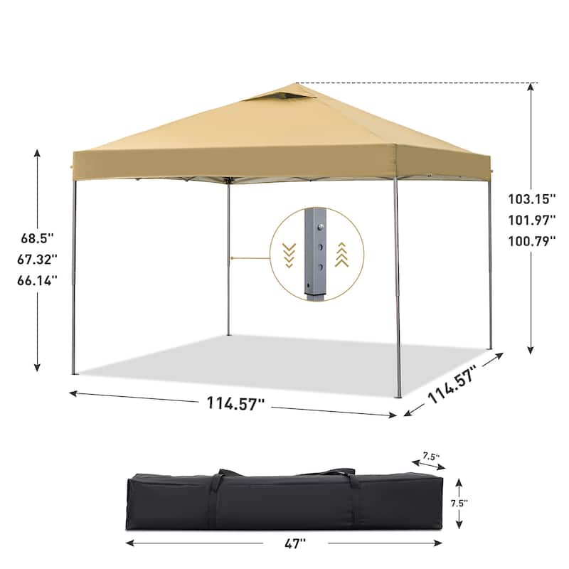 Ainfox 10 x 10 ft Pop-Up Party Canopy Tent Gazebo
