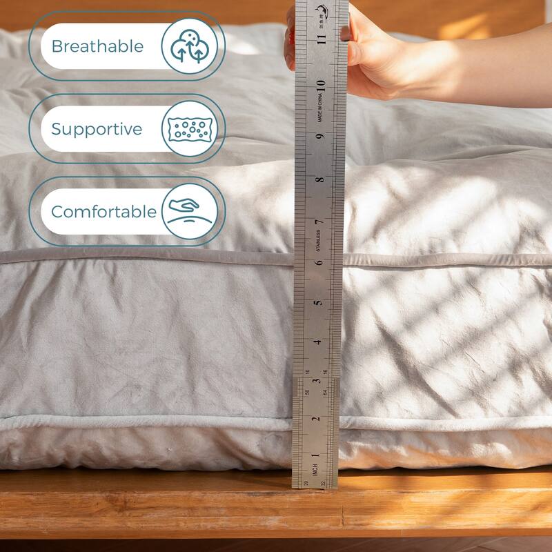6-inch Thick Velvet Futon Mattress, Full Size