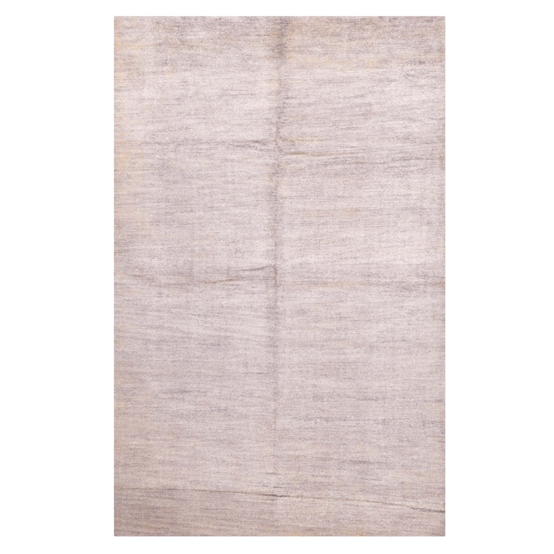 ECARPETGALLERY Hand-knotted Loreto Grey Silk Rug - 9'2 x 14'3