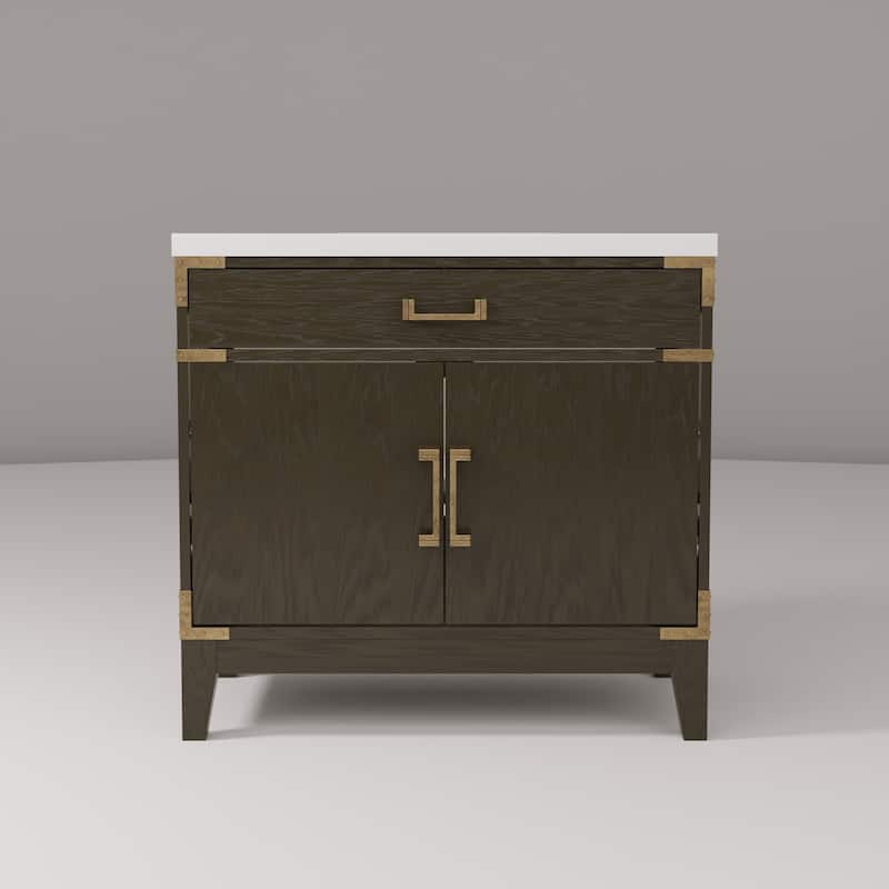 Laurel Bath Vanity with Quartz Top and Sink