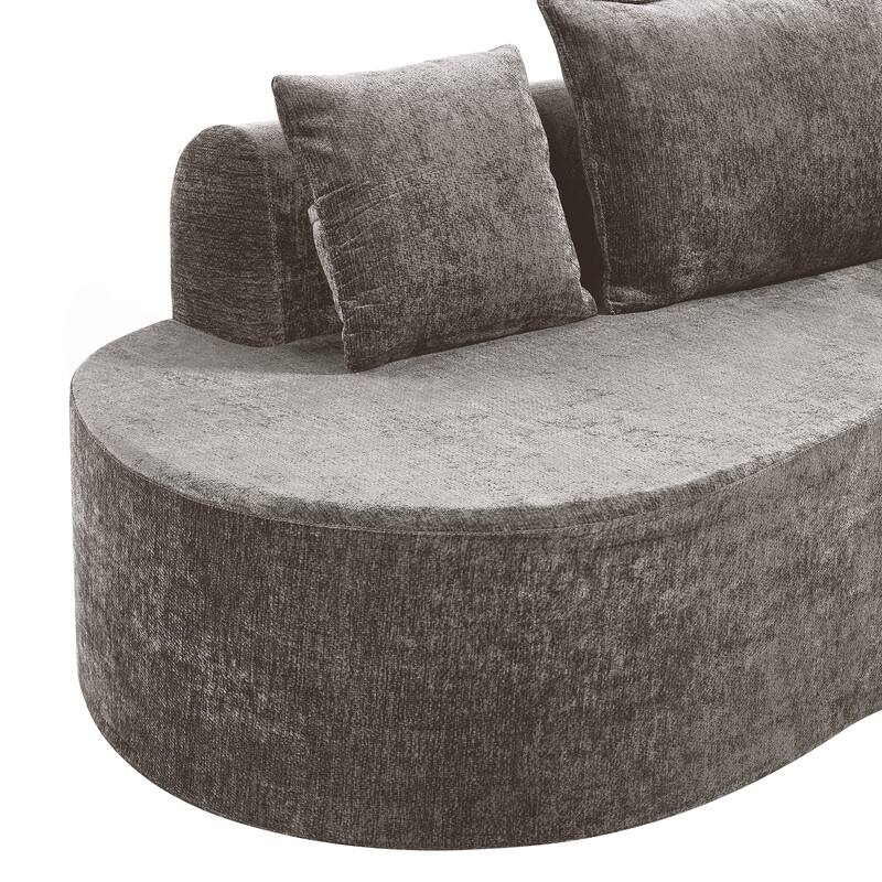 Christopher Knight Home - Curved Modular 138.6" Upholstered Sectional Sofa