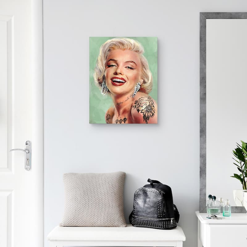 Tattooed Marilyn by Studio Arts Canvas Art Print