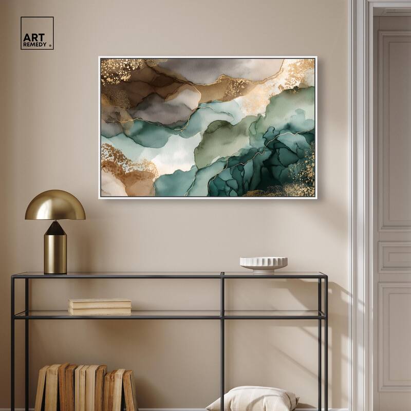Golden Estuary I Canvas by Art Remedy