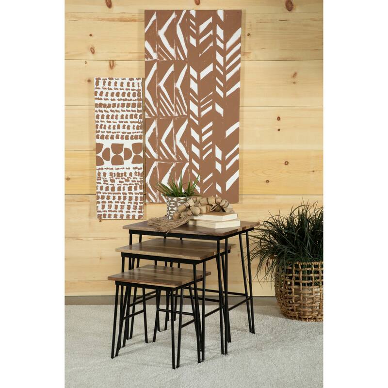 Nayeli 3-piece Solid Sheesham Wood Nesting Tables Natural