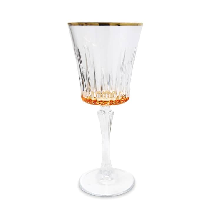 Water Glasses with Linear Design, Set of 6