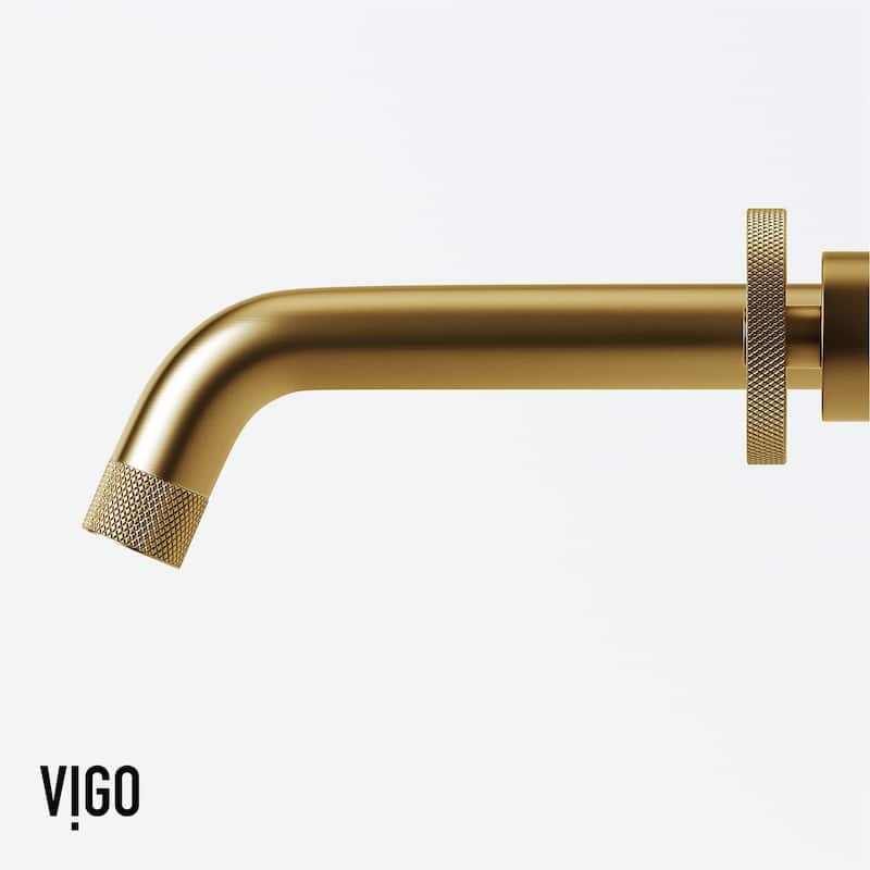 VIGO Cass 3" H 2-Handle Wall Mount Bathroom Faucet