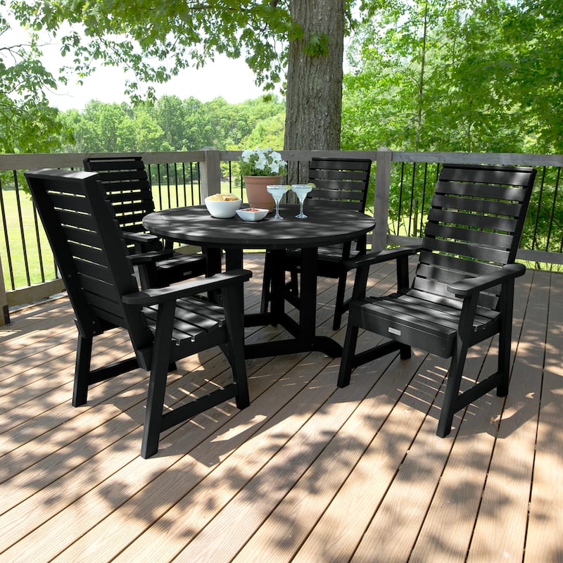Weatherly 5-piece Outdoor Dining Set - 48" Round Table, Dining-height