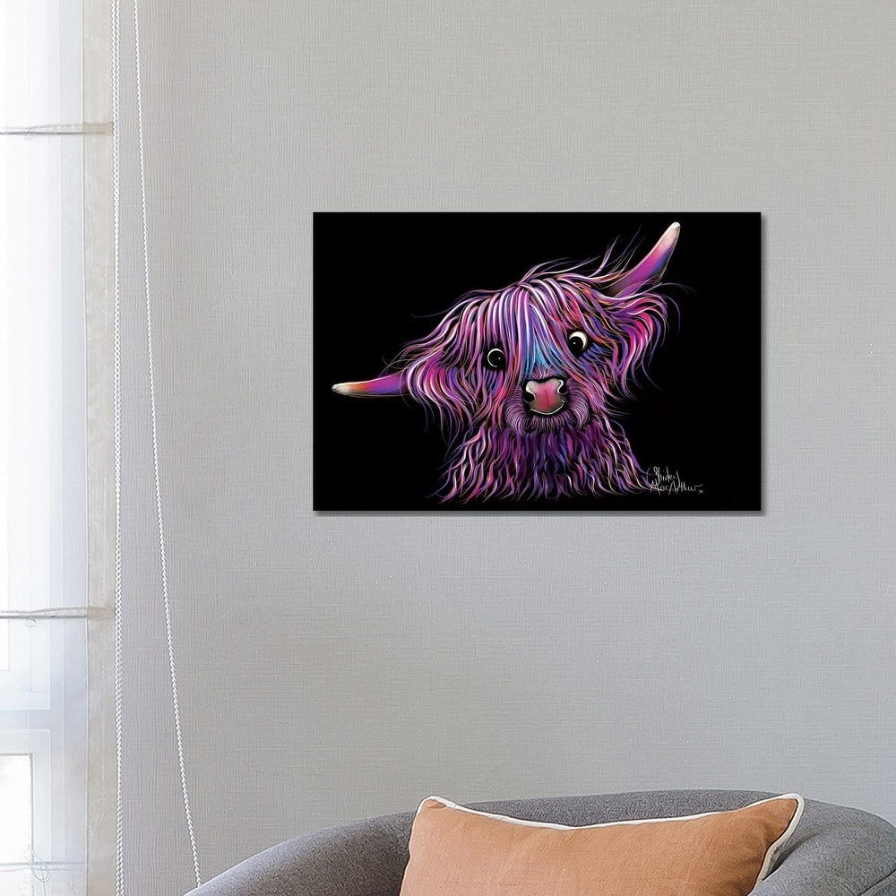 iCanvas "Huckleberry The Highland Cow" by Shirley Macarthur Canvas Print