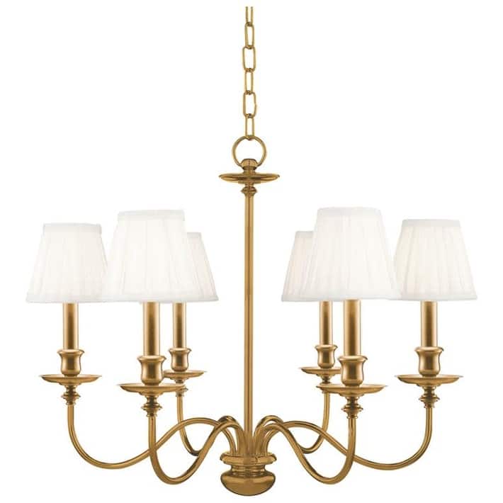 Hudson Valley Lighting Menlo Park 6 Light 25" Wide Chandelier - Aged Brass