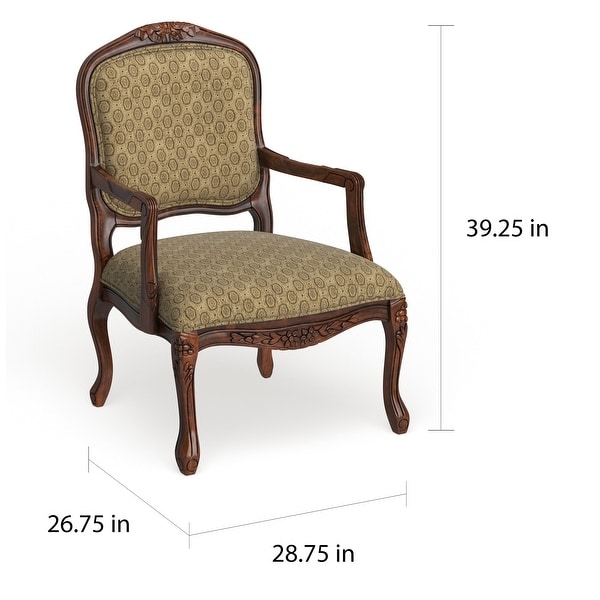 Furniture of America Pees Traditional Beige Fabric Padded Accent Chair