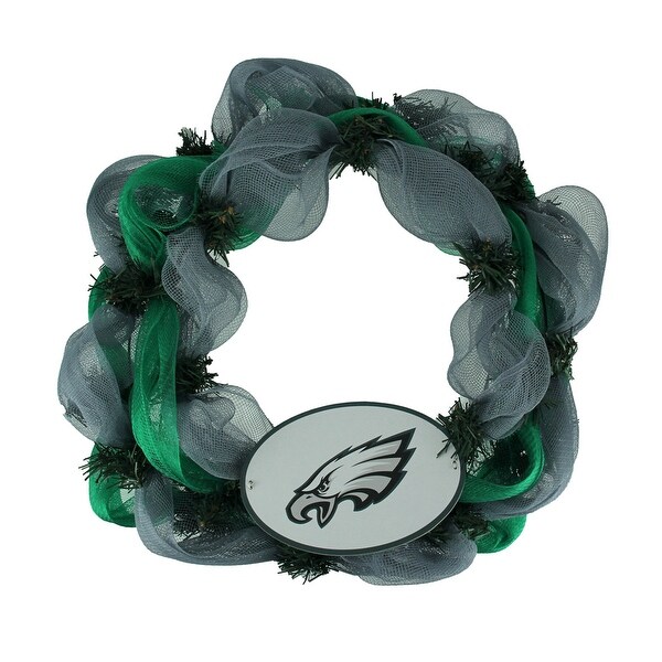 Nfl Philadelphia Eagles Logo Mesh Holiday Door Wreath Multicolored 19 5 X 19 5 X 3 5 Inches Overstock 21894691
