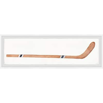 'Brown Hockey Stick' Framed Painting Print