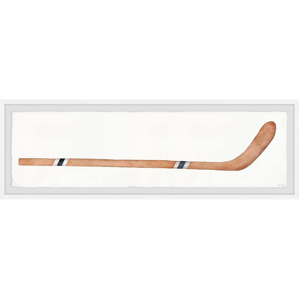 'Brown Hockey Stick' Framed Painting Print