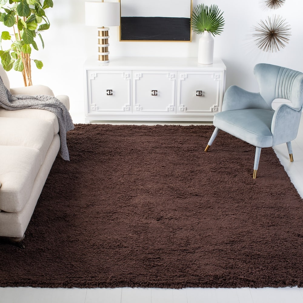SAFAVIEH Handmade Eryn Ultra Classic Shag Solid Rug