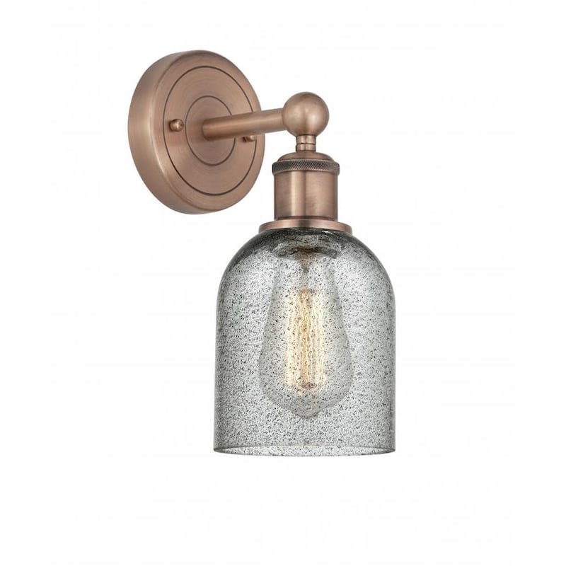 Innovations Lighting 616-1W-12-5 Caledonia Sconce Caledonia 12" Tall - Antique Copper / Charcoal