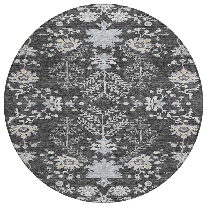 HomeRoots Floral Transitional Rectangle Outdoor Rug
