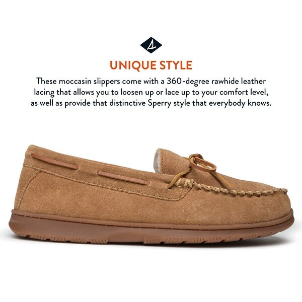 mens sperry moccasin slippers