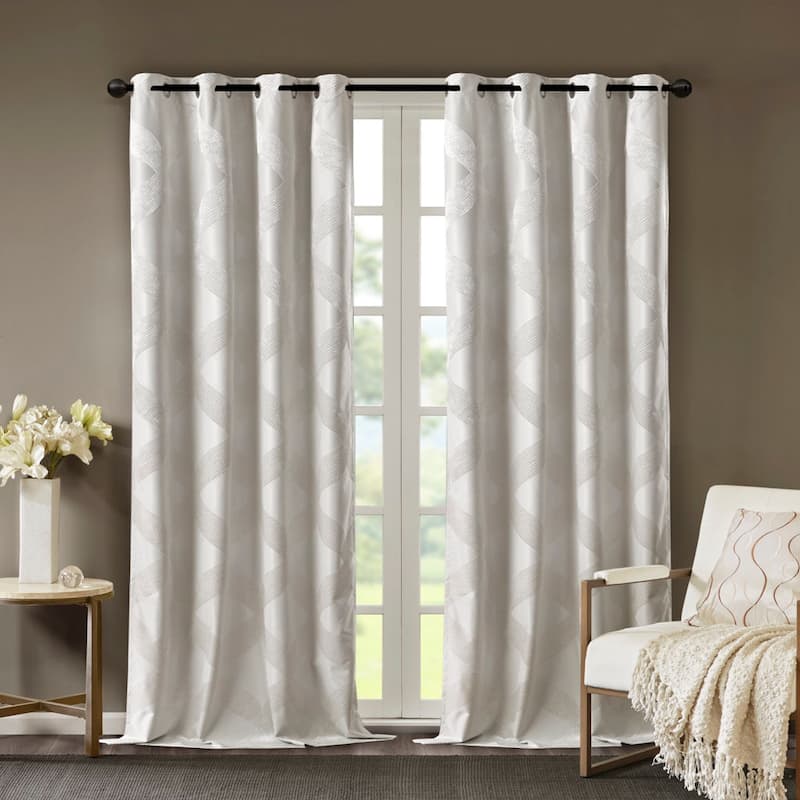 Ogee Knitted Jacquard Curtain Panel