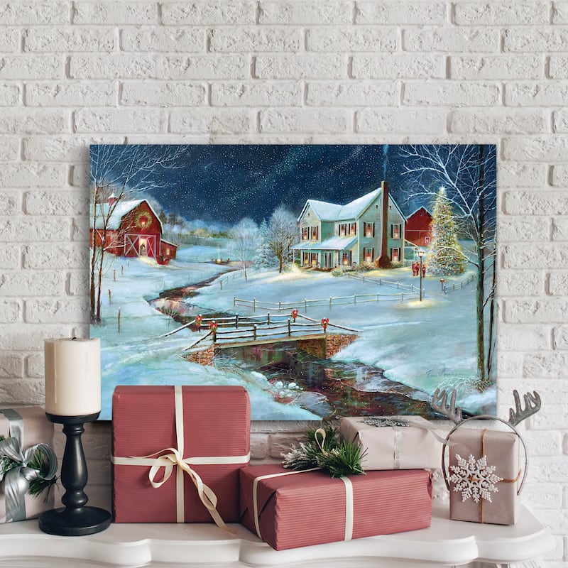 Christmas on the Farm-Premium Gallery Wrapped Canvas - Ready to Hang
