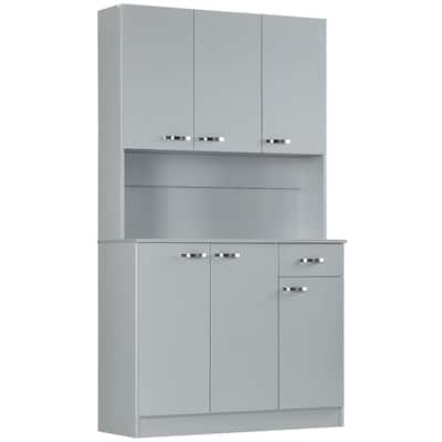 Particle Board Kitchen Pantry Cabinet with Drawer and Countertop - 39.8"W x 15.4" D x 70.9"H