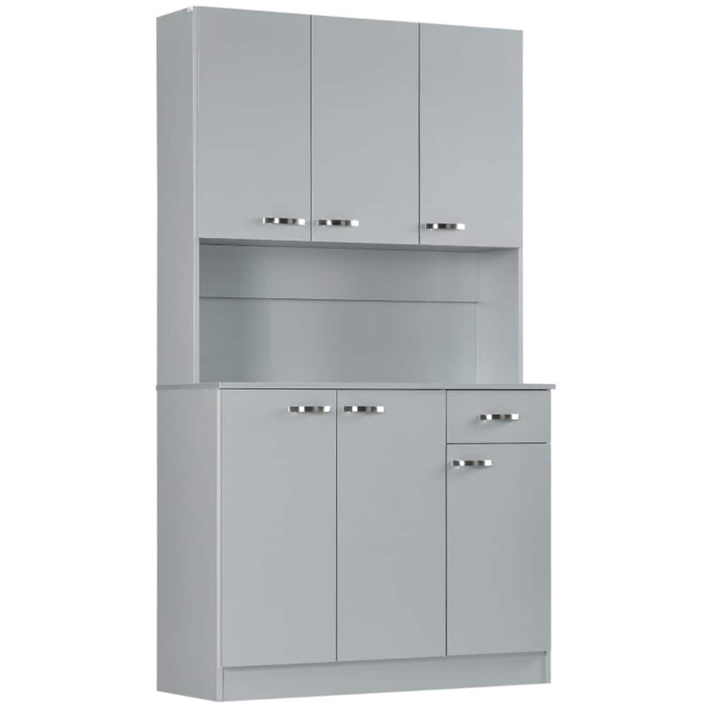 Particle Board Kitchen Pantry Cabinet with Drawer and Countertop - 39.8"W x 15.4" D x 70.9"H