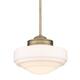 Option Modern Brass with Vintage Milk Glass
