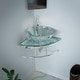 preview thumbnail 6 of 8, Talula Square Corner Tempered Glass Wall Mount Vessel Sink with Chrome Faucet, Drain and Towel Bar