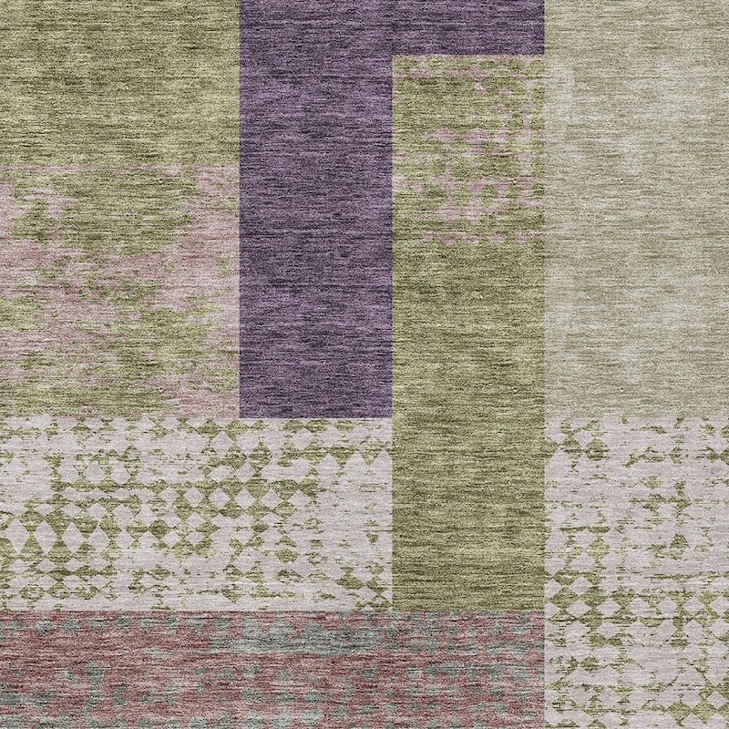 HomeRoots Geometric Transitional Rectangle Outdoor Rug