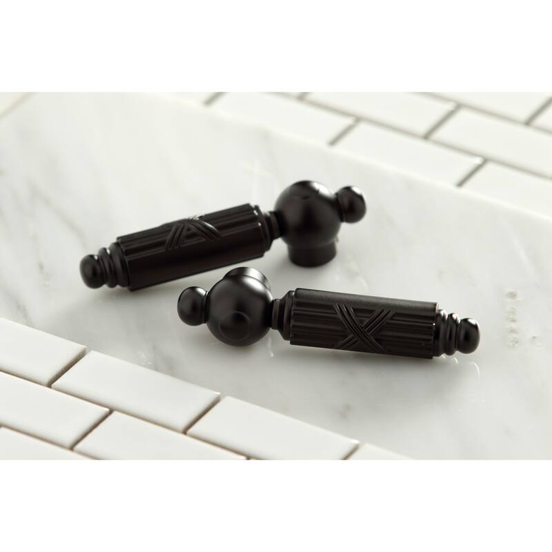 Kingston Brass Georgian Two-Handle 3-Hole Wall Mount Bathroom Faucet
