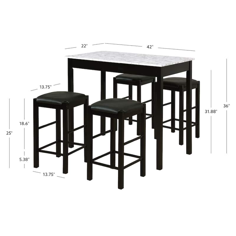 Linon Speakeasy 5-Piece Tavern Dining Set