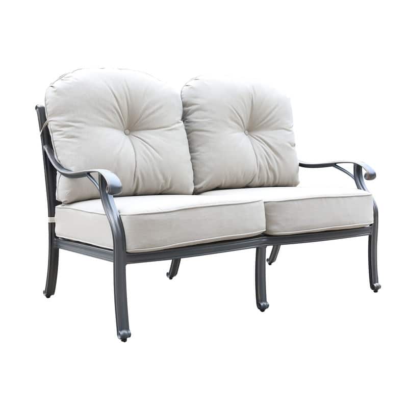 Ventura Cast Aluminum Loveseat with Cushion
