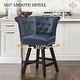 preview thumbnail 5 of 6, 26 in. Set of 3 Upholstered Bar Stools Counter Height Barstool 360° Swivel with Curved Backrest, Armless Stool