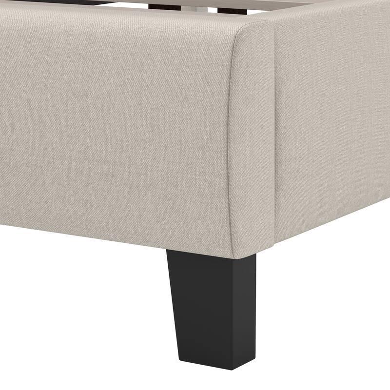 Moasis Upholstered Tufted Bed Frame with Adjustable Height Headboard