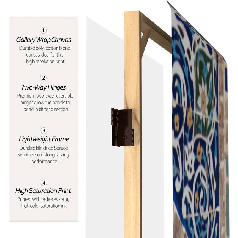 Handmade 6' Double Sided Heavenly Archways Canvas Room Divider