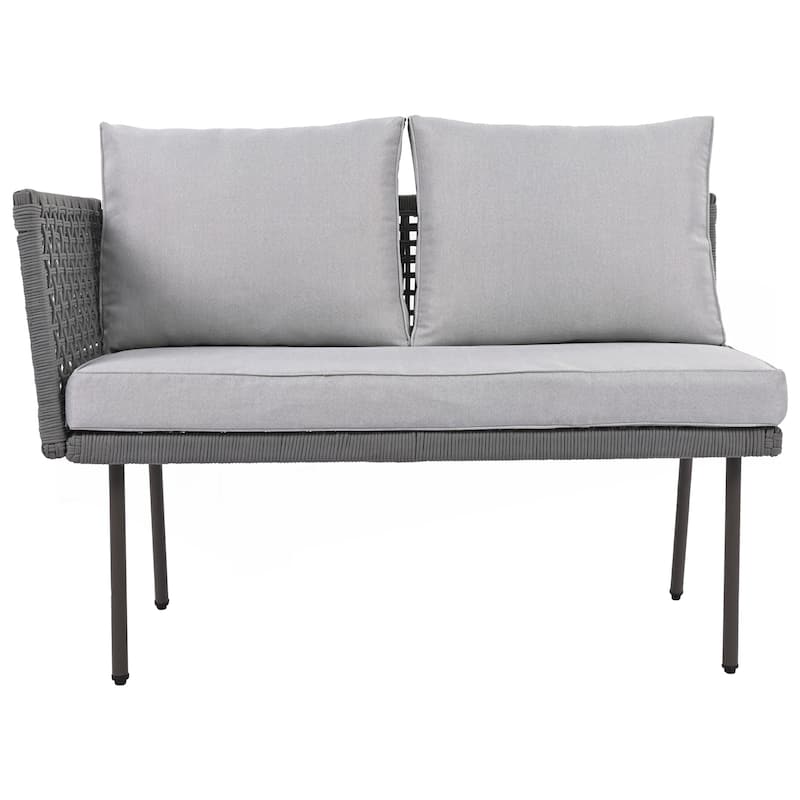6-Piece Rope Patio Furniture L-Shaped Set