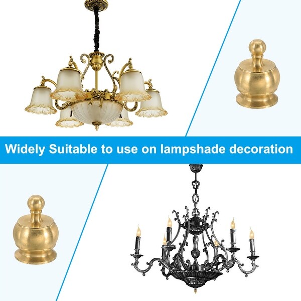 Lamp Finials Caps Knob, Solid Brass Lamp Shade Decoration - 17 x