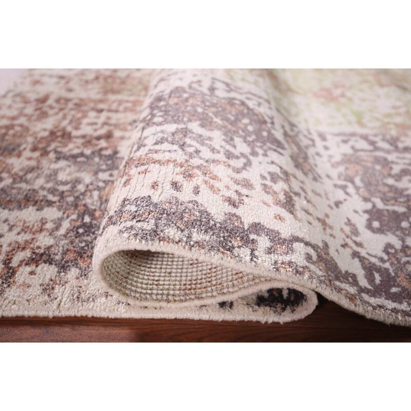 Multicolor Abstract Foyer Rug Hand-Knotted Modern Wool Carpet - 2'9"x 4'10"