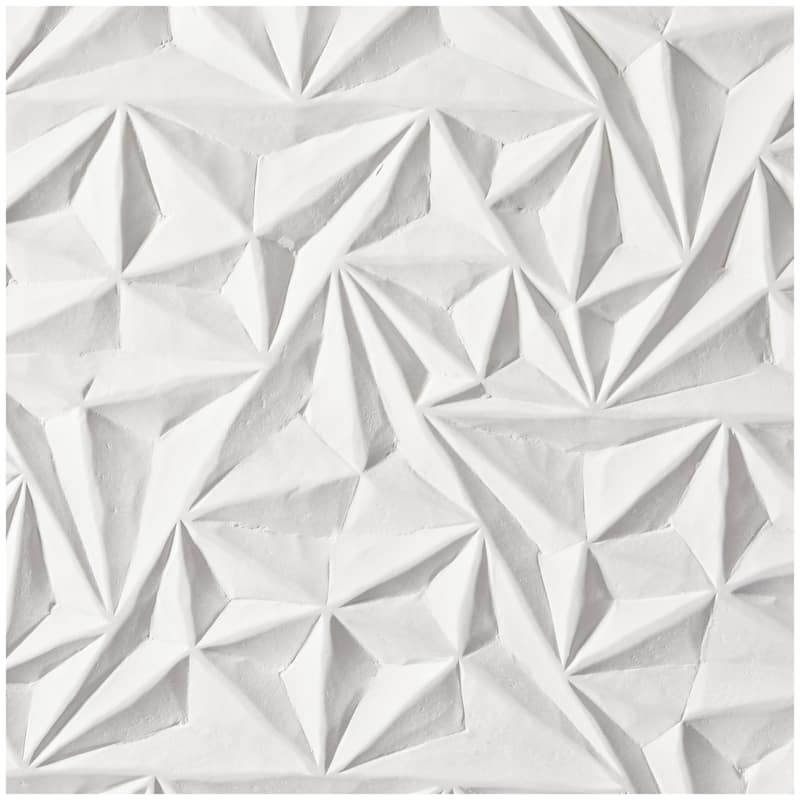 CosmoLiving by Cosmopolitan White Wooden Intricately Carved Geometric Wall Decor