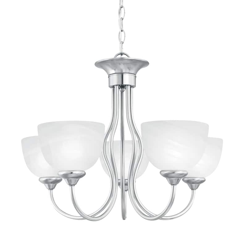 Tahoe 19-inch Wide 3-Light Chandelier in Brushed Nickel - 24in W x 24in D x 16.5in H