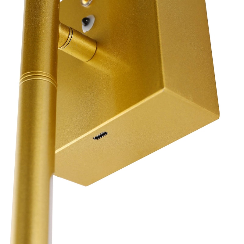 YANSUN 2pack Rechargeable Wall-Mounted LED Lamp - Gold Tube, IR Remote