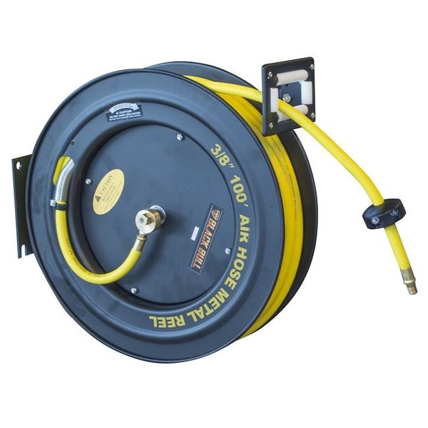 Shop Black Bull 100 Ft Bull Retractable Air Hose Reel With Auto Rewind Free Shipping Today Overstock Com 25261246 Shop Black Bull 100 Ft Bull Retractable Air Hose Reel With Auto Rewind Free Shipping Today Overstock Com 25261246