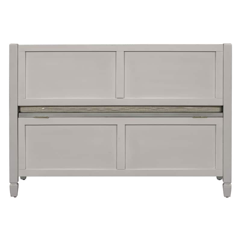 Merax 42” Rustic Style Solid wood Entryway Multifunctional Storage Bench