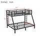 preview thumbnail 3 of 7, Twin XL over Queen Size Metal Bunk Bed with Fence, Ladder, Space-Saving and Noise Reduced for Teens and Adults